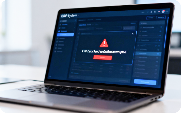 ERP sync interruption