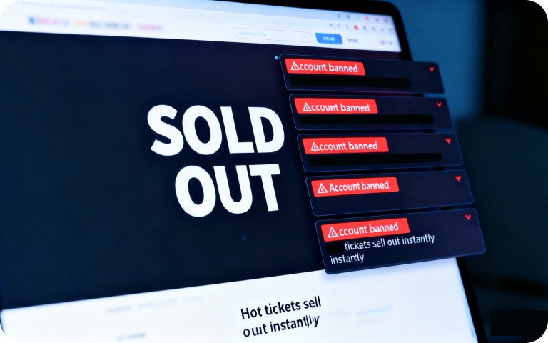 Popular tickets sell out fast, bots frequently banned